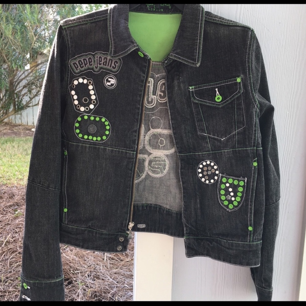 Pepe Jeans London Denim Jacket Women Size L